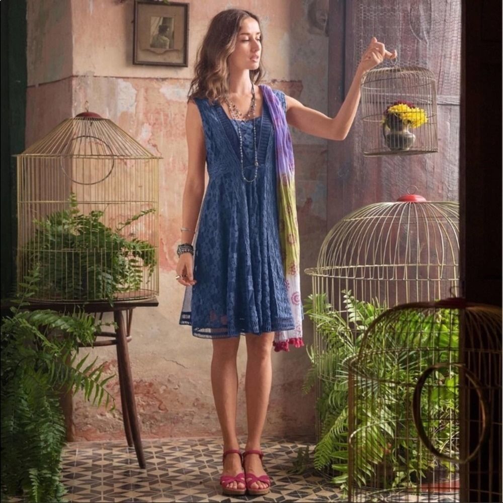 Sundance True Essence Lace Sleeveless Dress 10